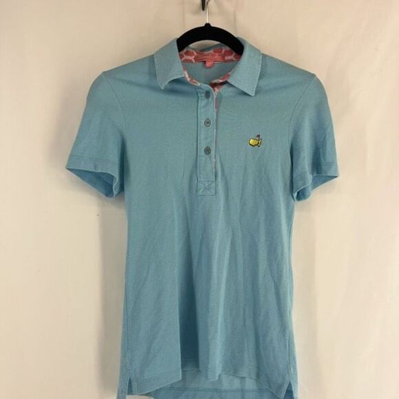 Masters Magnolia Lane Women's Aqua Blue Augusta Pima Cotton Golf Polo Shirt XS - Picture 2 of 11
